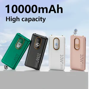Power Bank kapasitas Ultra 10000mah Cargador portactil dengan kabel pengisi daya portabel untuk Powerbank Ponsel 10000mah