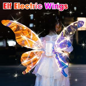 Decorazione del partito luminoso elettrico in movimento <span class=keywords><strong>ali</strong></span> di farfalla fata bambini mobili <span class=keywords><strong>ali</strong></span> di farfalla per le ragazze luce a Led - Product Image 3