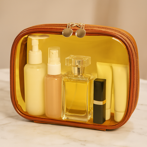 Vente en gros Sac cosmétique en PVC transparent de grande capacité avec logo personnalisé pour un usage quotidien - Product Image 6