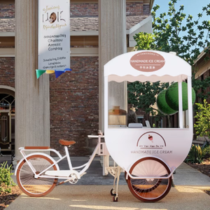 Presa di fabbrica Multi-funzionale Mobile triciclo 3 ruote <span class=keywords><strong>Street</strong></span> Food venditore per Hot dog e gelati realizzati in fibra di vetro resistente - Product Image 5