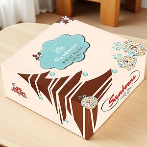 Hình chữ nhật và hình vuông bánh Bánh hộp bán buôn tùy chỉnh thực phẩm hộp cupcakes giấy Board handmade sô cô la hộp <span class=keywords><strong>Cube</strong></span> - Product Image 6