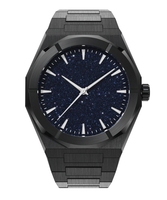 Montre personnalisée avec logo, acier inoxydable, mouvement japonais Miyota, cadran de luxe Star Dust, marque privée haut de gamme, montre de marque propre pour hommes