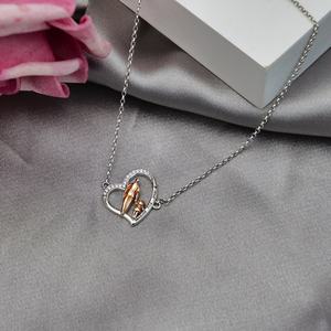 เครื่องประดับที่ดี925เงินสเตอร์ลิงสองโทนบริสุทธิ์ลูกสาวลูกบาศก์เพทายสร้อยข้อมือหัวใจ - Product Image 5