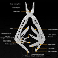Pince multifonction pliable légère EDC, couteau de poche multifonctionnel de survie pour le camping et la randonnée