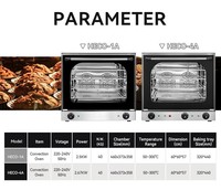 Mini cuisinière à circulation d'air chaud multifonction en acier inoxydable Four électrique à convection à 4 plateaux
