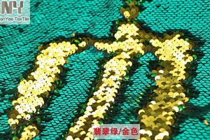 Tela <span class=keywords><strong>de</strong></span> Lentejuelas Verde Jade <span class=keywords><strong>de</strong></span> Alta Densidad <span class=keywords><strong>de</strong></span> Doble Cara, VENDIDA por METRO - Product Image 5