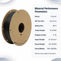 Filament de nylon haute performance renforcé de fibres de carbone PPA-CF 280-320C 40-100 mm/s pour pièces d'ingénierie