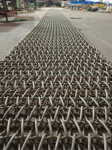 Op Maat Gemaakte Roestvrijstalen Transportband Metalen Spiraal Balans Geweven Gaasband Food Grade Kettingschakel Mesh Band Scherm Net - Product Image 2