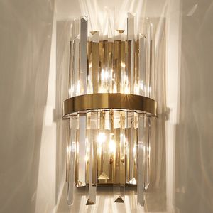 European Golden Wall <b>Sconce</b> Hotel Porch Corridor Modern Luxury Led <b>Light</b> Crystal Glass Wall Lamp - Product Image 5