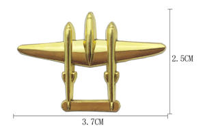 Logotipo de marca de aerolínea de Metal personalizado de fábrica, insignia de uniforme de aviador de aleación de Zinc 3D, sombrero de piloto, alas, Pin de solapa, emblema de pecho para ropa - Product Image 6