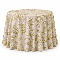 Nappe de table ronde de 120 pouces personnalisée à faible MOQ, imprimée, sans couture, pour événements de mariage en extérieur et fêtes