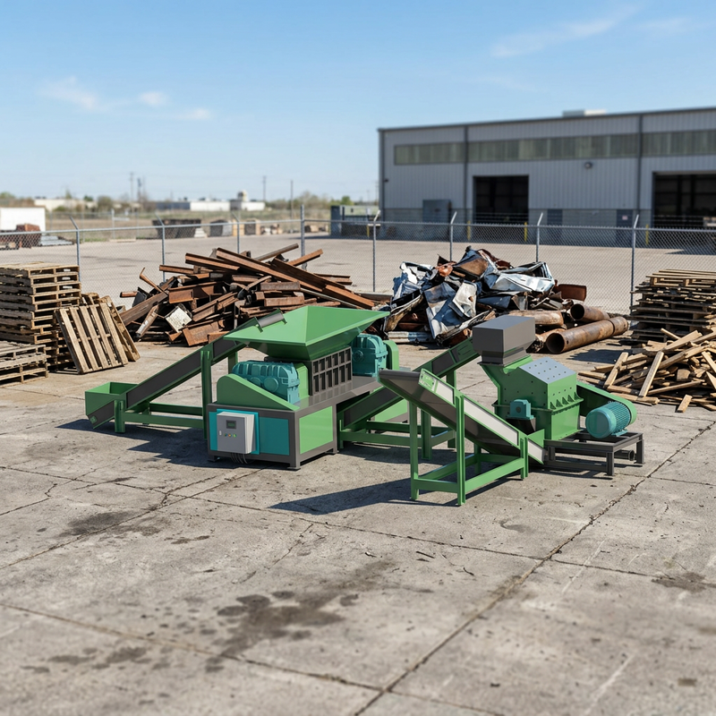 Scrap Metal Double Shaft Shredder for