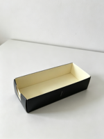 Barquette de service rectangulaire longue en papier alimentaire personnalisée pour barres de crème glacée maison, gelato, desserts glacés style Magnum