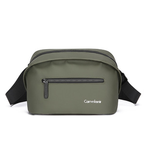 Bolso Bandolera de Nylon para Hombre, Pequeño, Impermeable, con Cierre de Cremallera, para Uso Diario, con Decoración de Logotipo - Product Image 1