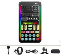 Nouveauté 2025 Kits de carte son I9 avec changement de voix et microphone, multifonctionnels, portables, pour enregistrement et diffusion en direct, mini OTG