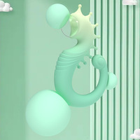 Neuer Photovoltaik-Kugelförmiger Seepferdchen-Bogen-Vibrator mit Fantasievollem Verführerischem Doppelkopf-Design, Heizfunktion, USB-Aufladbar, IPX6