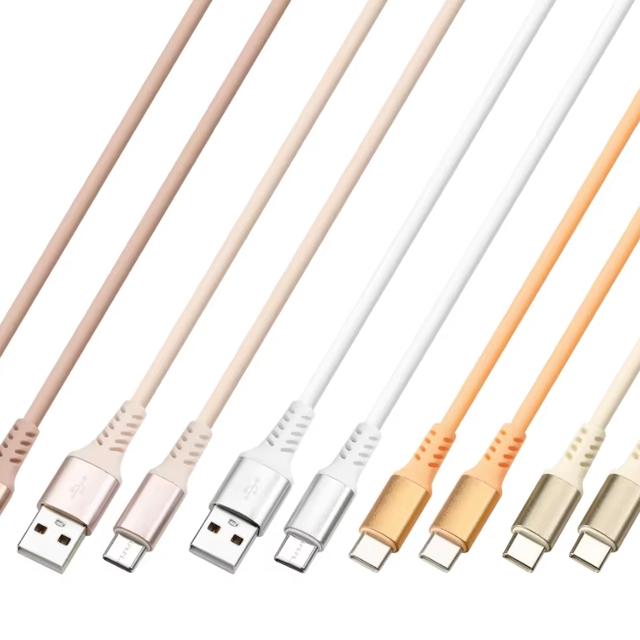 Premium Liquid Silicone USB-C Cable Super Soft Fast Charging Type c Fast Charge Data Cable for Computer 1m/2m Custom Length
