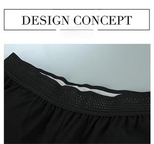 Pantalon trois-quarts de course à pied de basket-ball d'été pour hommes taille haute à séchage rapide Double couche extensible respirant imperméable - Product Image 6