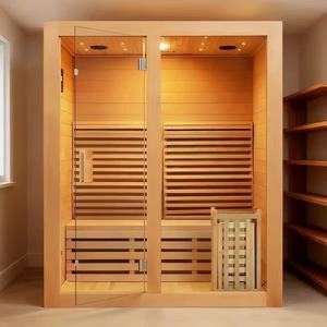Sauna Personalizada de Madera de Hemlock con Calentador de Piedra Volcánica de 4000W para Uso Familiar y en Hoteles - Product Image 3