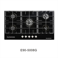 Usine OEM/ODM Cuisinière à gaz intégrée à 5 brûleurs/Plaques de cuisson à gaz Plaque de cuisson à gaz en verre 76/90CM Cuisine
