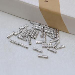 Pulsera de Cuentas de Plata S925 Hecha a Mano, Estilo Barroco, Cuentas de Plata de 6 mm, Tubo Recto Diagonal Trenzado, Suministros para Abalorios Pequeños - Product Image 3