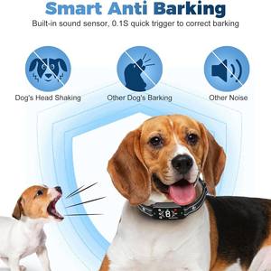 Collar Antiladridos Recargable, Impermeable IP67, Ecológico, Personalizable, con 8 Niveles de Sensibilidad Ajustables, Dispositivo Inteligente de Entrenamiento para Perros, 4 Modos, Más de 20 - Product Image 2