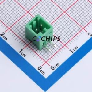 MX2EDGRC-2.54-02P-GN01-Cu-A Plug-in Terminal Block Bent Lead Through Hole,P=2.54mm Board-to-Board / Socket - Closed 1x2P 2.54mm - Product Image 1