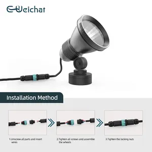 E-Weichat Factory Wholesale Quick Wire Connecting 3 Pin Outdoor Indoor Street Light IP68 Waterproof Connector