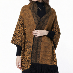 Écharpes multifonctions pour femmes adultes, style chinois, motifs d'hiver au crochet, design personnalisé, 46% viscose, 37% polyester, 17% nylon - Product Image 1