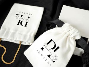 Bolsas de Lona de Algodón Personalizadas al por Mayor para Joyería y Productos de Belleza, con Cinta para un Empaque Elegante - Product Image 4