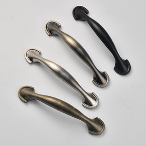 European Style Single Hole Cabinet Handle Zinc Alloy Antique Bronze <b>Black</b> Nickel 76mm Drawer Door Pull Handle - Product Image 3