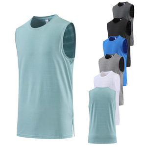 เสื้อกล้ามออกกำลังกายแห้งเร็วสำหรับผู้ชาย เสื้อยืดออกกำลังกาย เสื้อยืดฟิตเนส เสื้อยืดแขนกุด - Product Image 1
