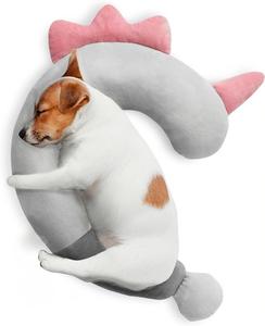 Oreiller apaisant pour animaux de compagnie - Oreiller de cou en coton PP doux et respirant pour petits animaux Lavable Aide au sommeil Réduit l'anxiété - Product Image 2