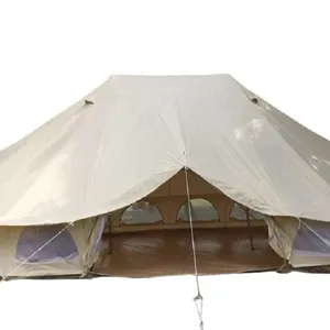 방수 야외 황제 벨 텐트 내구성 캔버스 벨 텐트 가족 캠핑 텐트 태양 쉼터