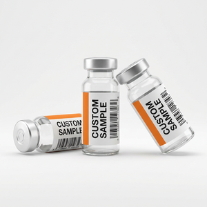 Autocollants de codes-barres mats résistants à l'eau et à l'huile, adhésifs puissants, texte personnalisé pour flacons de peptides lyophilisés Xilin - Product Image 2