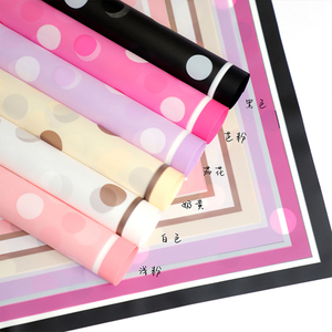 Kertas Pembungkus Bunga OPP Semi Transparan Motif Polkadot Lucu untuk Buket Florist dan Hadiah - Product Image 2
