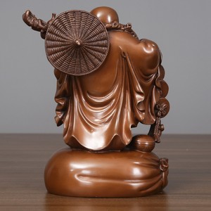 Estatua de Buda Sonriente de Latón y Cobre de Feng Shui para la Buena Suerte y el <span class=keywords><strong>Dinero</strong></span>, con Bolsa Dorada para <span class=keywords><strong>Dinero</strong></span> y Riqueza - Product Image 4