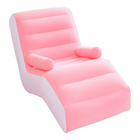 Canapé gonflable moderne en PVC, fauteuil inclinable pliable en forme de S, dossier confortable, idéal pour la pause déjeuner, vente en gros
