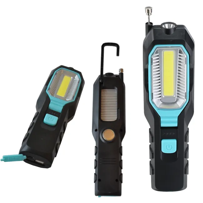 Pick-Up COB 5W Worklight USB Recgargeable LED Inspeksi Alat Alat Mesin Bekerja Lampu dengan Magnet dan Gantungan