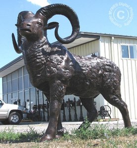Statue de chèvre en bronze grandeur nature pour jardin extérieur, grande sculpture en métal moulé de bélier, ibex, <span class=keywords><strong>mouton</strong></span> des montagnes pour la décoration de la cour - Product Image 5
