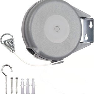 Corde à linge rétractable télescopique sans poinçonnage porte-vêtements épais peut stocker 12 /15 mètres maison intérieur mur <span class=keywords><strong>cintre</strong></span> fournitures - Product Image 2