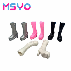 Nouvelles chaussures de poupée mignonnes à lacets, hautes, 30 cm (11,5 pouces), en plastique, mini accessoires - Product Image 1