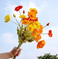 Künstliche Blumen mit Flock-Effekt für Heimdekoration im Großhandel