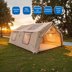 Nhà máy bán sang trọng ngoài trời không thấm nước 17.2 màu xanh lá cây màu be Oxford Vải Du Lịch <span class=keywords><strong>Inflatable</strong></span> cabin Nhà lều cắm trại không khí lều - Product Image 3