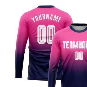 Ombre <b>Long</b> Sleeve Soccer Jersey Football <b>Match</b> Training Shirt Breathable Sports Uniform for Men Teams Name Sportwear - Product Image 3