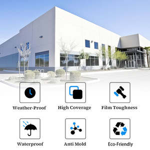 Pintura acrílica de látex para paredes exteriores, revestimiento de reparación especial, fácil de aplicar con cepillo para renovación de paredes exteriores - Product Image 3