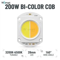 Puce LED COB5050 bicolore 200W (100W+100W) 3200K 6500K 10C16B*2, source lumineuse commerciale OEM ODM à blanc réglable