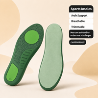 Semelles respirantes avec soutien de la voûte plantaire, coussinées, antidérapantes, pour chaussures de sport, pour la marche quotidienne