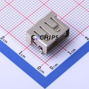 914-421A2031S10200 USB Connector SMD Connector ( Connector Type: Type-A )( Protocol Standard: USB 2.0 )( Gender: Female ) - Product Image 1