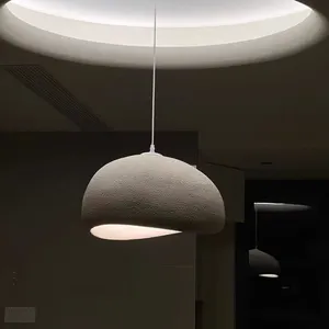 Foam Wabi sabi nordic pendant light hotel bedside modern hanging lamp round minimalist chandelier for villa